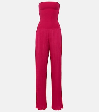 Strapless pleated knitted jumpsuit | Alaïa