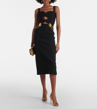 Chelsea embellished cutout bustier dress in black - Rebecca