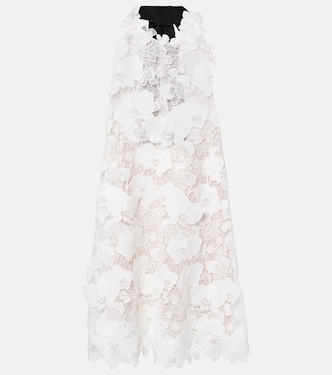 Floral guipure lace minidress | Oscar de la Renta