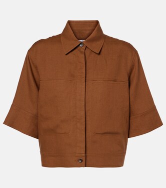 Cropped linen shirt | Max Mara