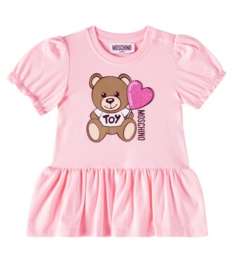 Baby cotton-blend dress | Moschino Kids