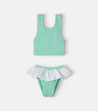 Olive ruffled bikini | Hunza G Kids
