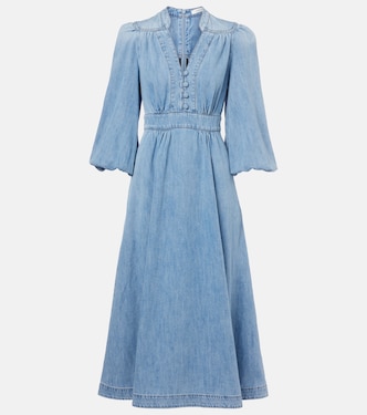Vestido midi Lucky de denim | Zimmermann