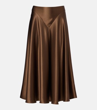 Ames silk satin midi skirt | Altuzarra