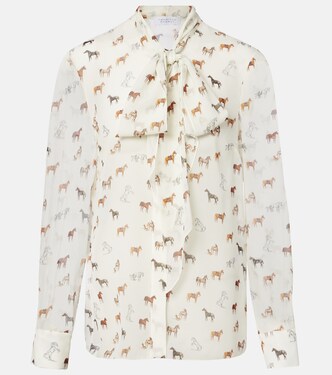 Shildon tie-neck silk blouse | Gabriela Hearst