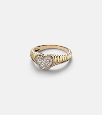 Baby 9kt gold (375/1000) ring with diamonds | Yvonne Léon