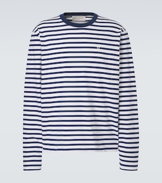 T-shirt in jersey di cotone a righe | Ami Paris