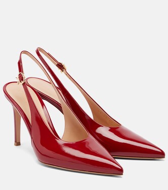 Robbie 85 patent leather slingback pumps | Gianvito Rossi