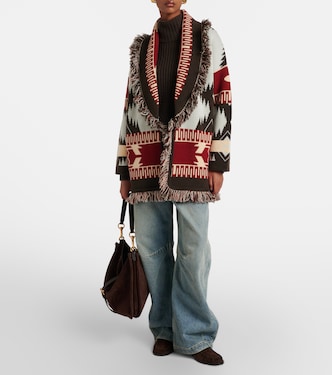 Icon Jacquard cashmere cardigan in multicoloured - Alanui | Mytheresa