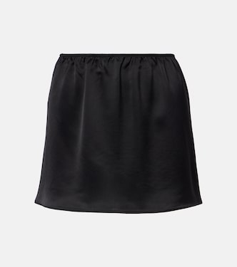 Barb satin miniskirt | Leset