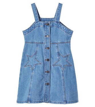 Abito in denim con ricamo | Stella McCartney Kids
