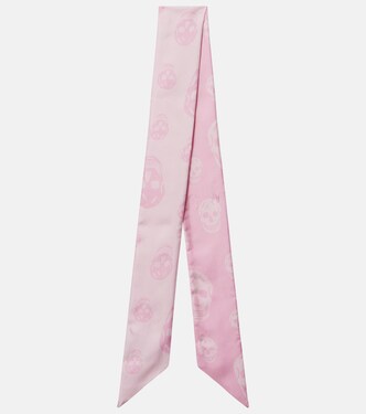 Skull silk twill scarf | McQueen