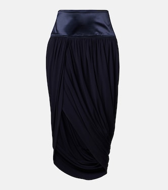 Falda midi asimétrica drapeada | Ferragamo