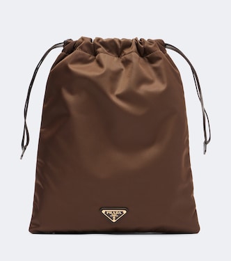 Prada Wish leather-trimmed Re-Nylon pouch | Prada