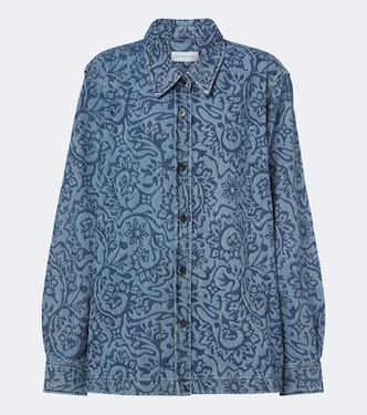 Floral denim overshirt | Dries Van Noten