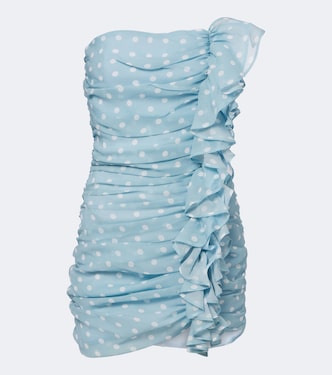 Abito bustier in seta a pois | Nina Ricci