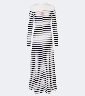 Striped cotton-blend jersey maxi dress | Jean Paul Gaultier