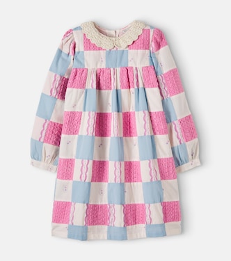Robe Ada patchwork en coton et crochet | Bebe Organic