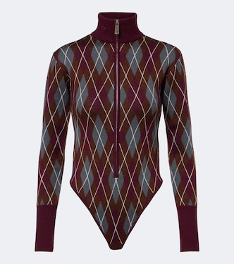 Argyle wool bodysuit | Perfect Moment