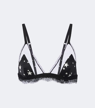 Lace-trimmed printed bra | Dolce&Gabbana