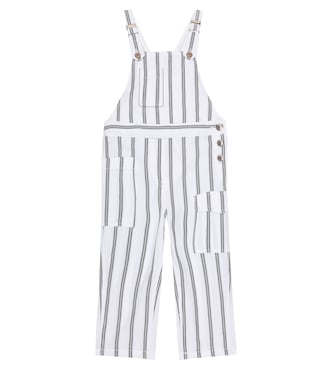 Striped cotton overalls | Brunello Cucinelli Kids