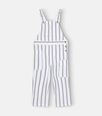 Striped cotton overalls | Brunello Cucinelli Kids