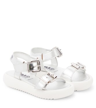 Sandali in pelle metallizzata | MM6 Maison Margiela Kids