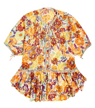 Bobo floral poncho | Poupette St Barth Kids