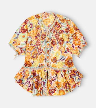 Bobo floral poncho | Poupette St Barth Kids