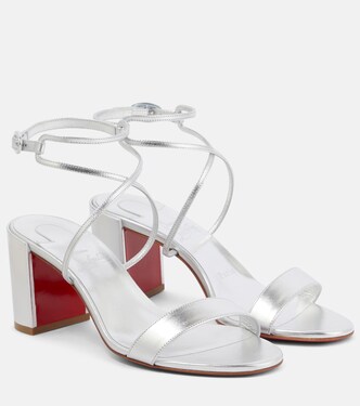Choca Girl 70 metallic leather sandals | Christian Louboutin