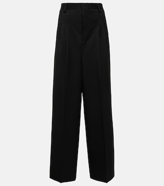 Pantalon ample à taille haute en laine | Ami Paris