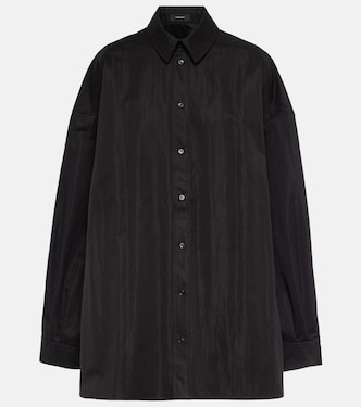 Oversized cotton-blend drill shirt | Wardrobe.NYC