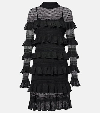Vestido corto Crush High Neck Frilled | Zimmermann