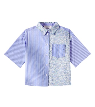 Elyas patchwork cotton voile shirt | Bonpoint