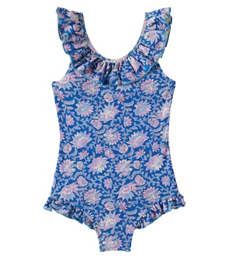 Andrea printed ruffled swimsuit | Louise Misha