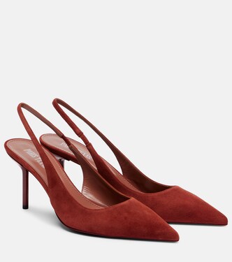 Lidia 70 suede slingback pumps | Paris Texas
