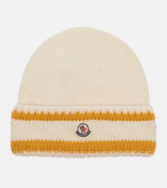 Logo striped wool-blend beanie | Moncler