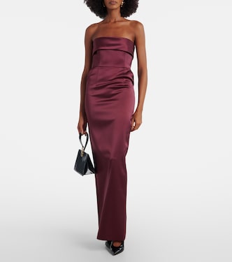 rhea silk dress Azazie Rhea Stretch Satin Dress
