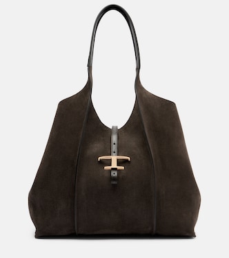 Sac T Timeless Medium en daim | Tod's
