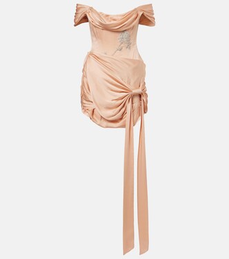 Paloma embellished draped minidress | Clio Peppiatt