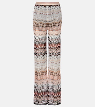 Zigzag lamé wide-leg pants | Missoni