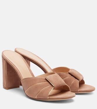 Pantoletten aus Veloursleder | Gianvito Rossi