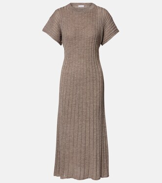 Robe midi lamée | Brunello Cucinelli