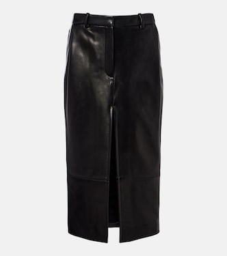 Anden leather midi skirt | Khaite