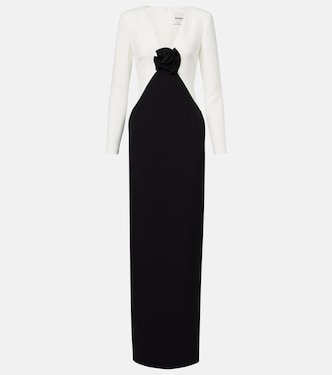 Floral-appliqué crêpe gown | Roland Mouret