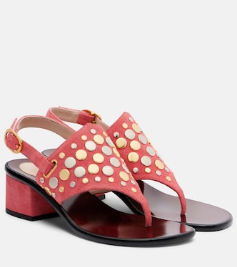 Sandalias Resort de ante con tachuelas | Valentino Garavani