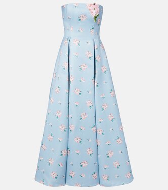 Nora floral bustier gown | Leo Lin