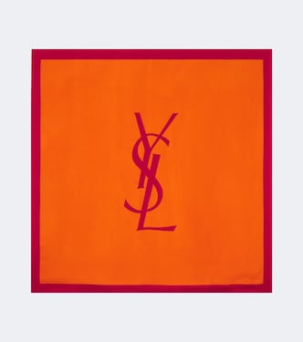 Cassandre silk twill scarf | Saint Laurent