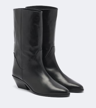 Saga leather mid-calf boots | JUDE