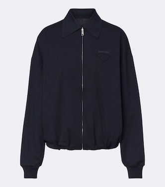 Chaqueta reversible de jersey algodón y Re-Nylon | Prada